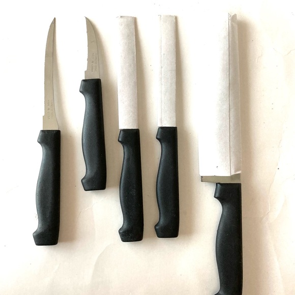 Set of 5 knives serrated knives various size new knives stainless steel knives - Picture 3 of 3